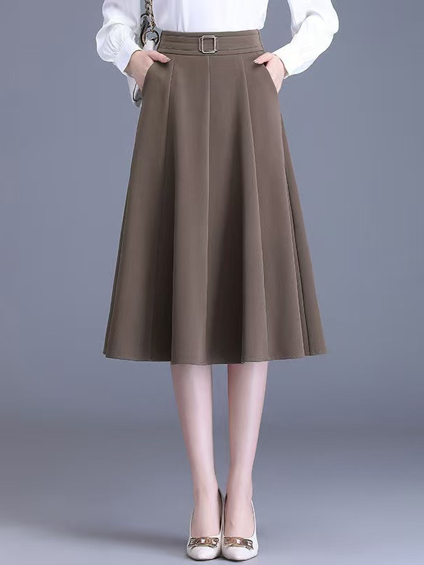 A-Line Skirt Midi - Rok Midi Wanita Ukuran Besar Model