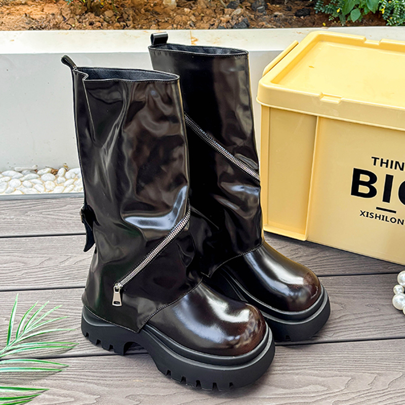 Women'S Fashion Boots 2025 - Sepatu Kulit Platform Fashion Musim Dingin