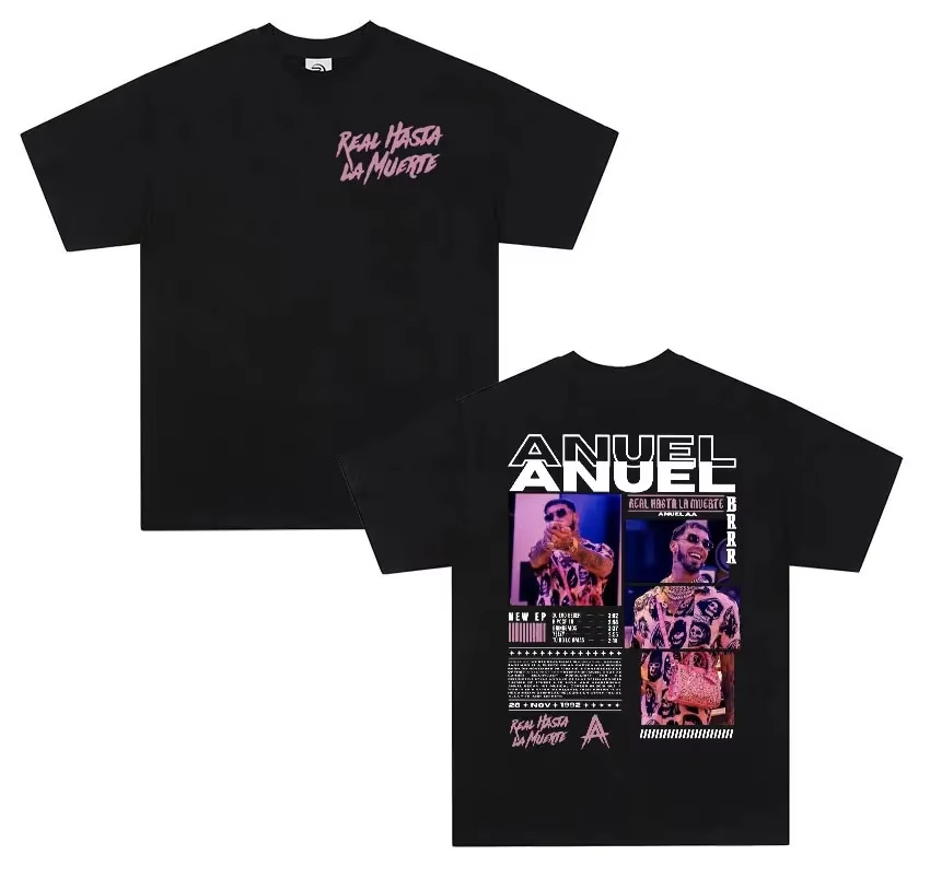 Women'S Real Y2K Fashion - Kaos Rapper ANUEL AA Real Hastala