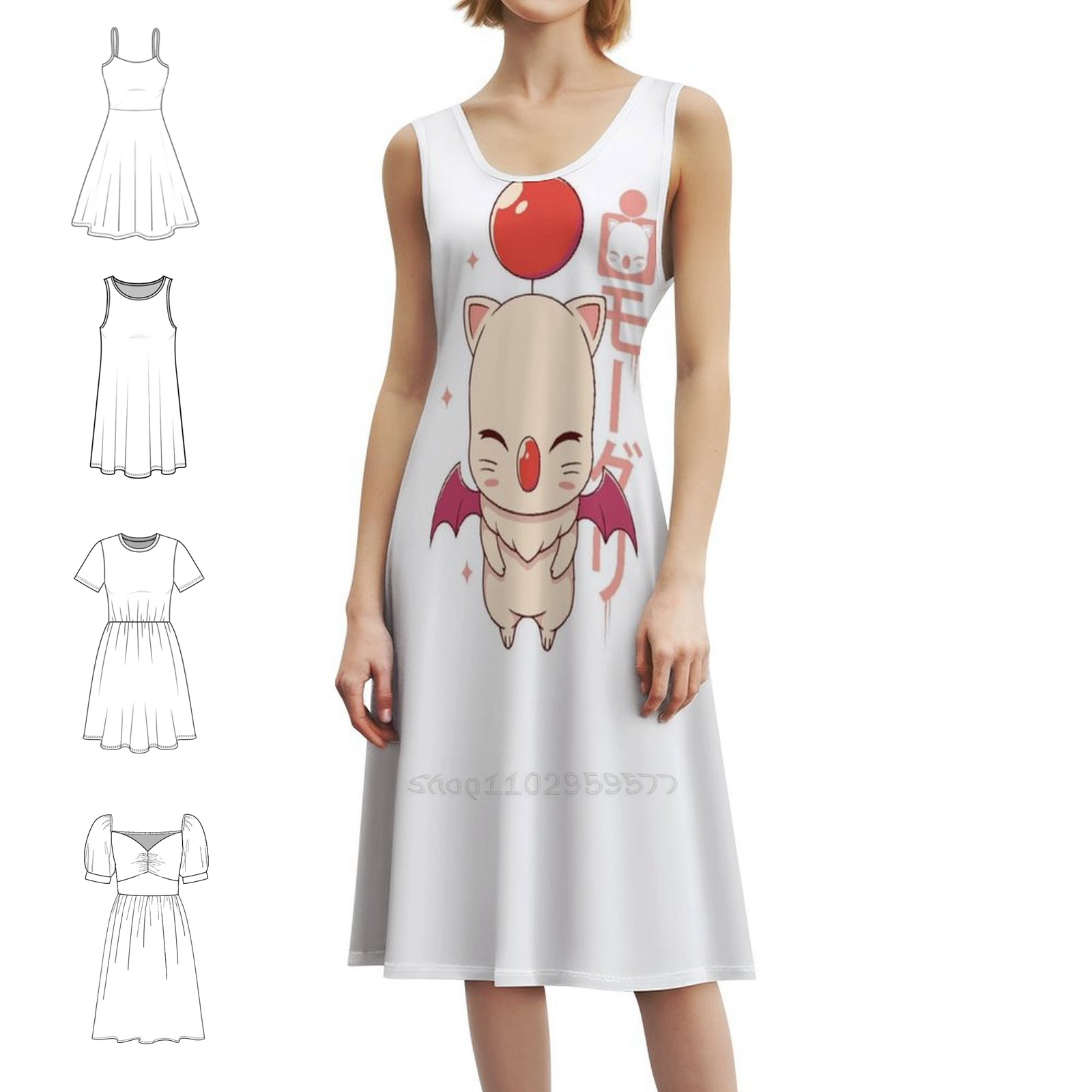Women Fashion Gown - Moogle Kupo! Gaun Boho Chic Gaun