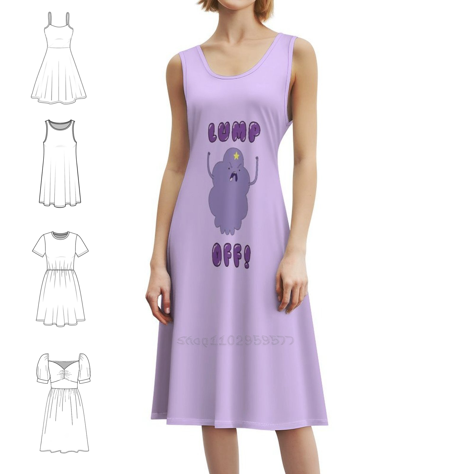 Smocked Dress Women - Lump Off! Gaun Smock Bermotif Bunga