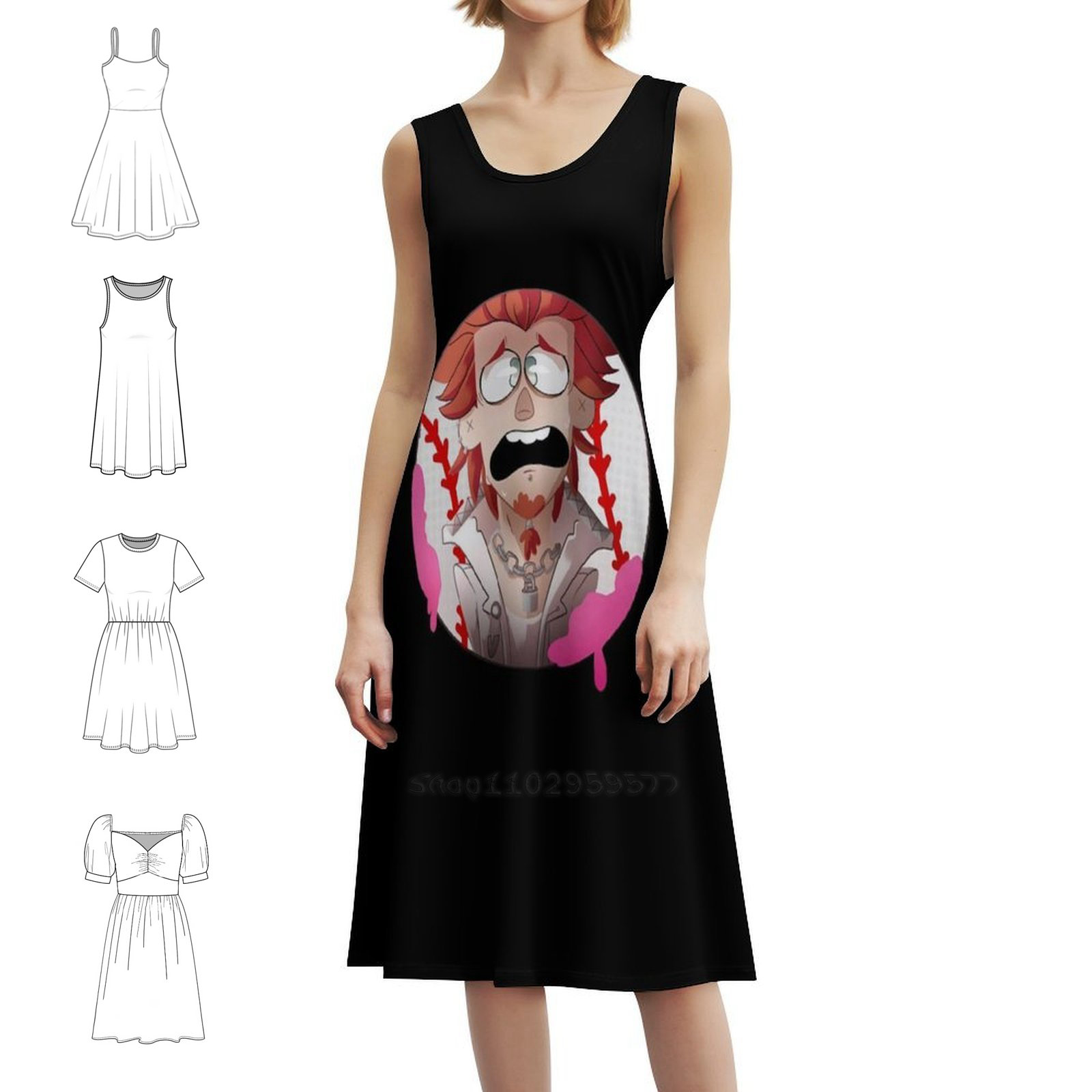 Women Fashion Gown - Leon Kuwata Boho Chic Dress Gaun