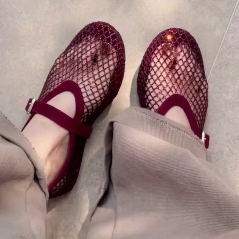 Women'S Fashion Day - Sandal Baotou Berhias Rhinestone Wanita 2026