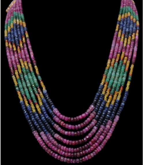 Women Fashion Jaipur - Kalung Manik-manik Batu Permata Ruby, Emerald,