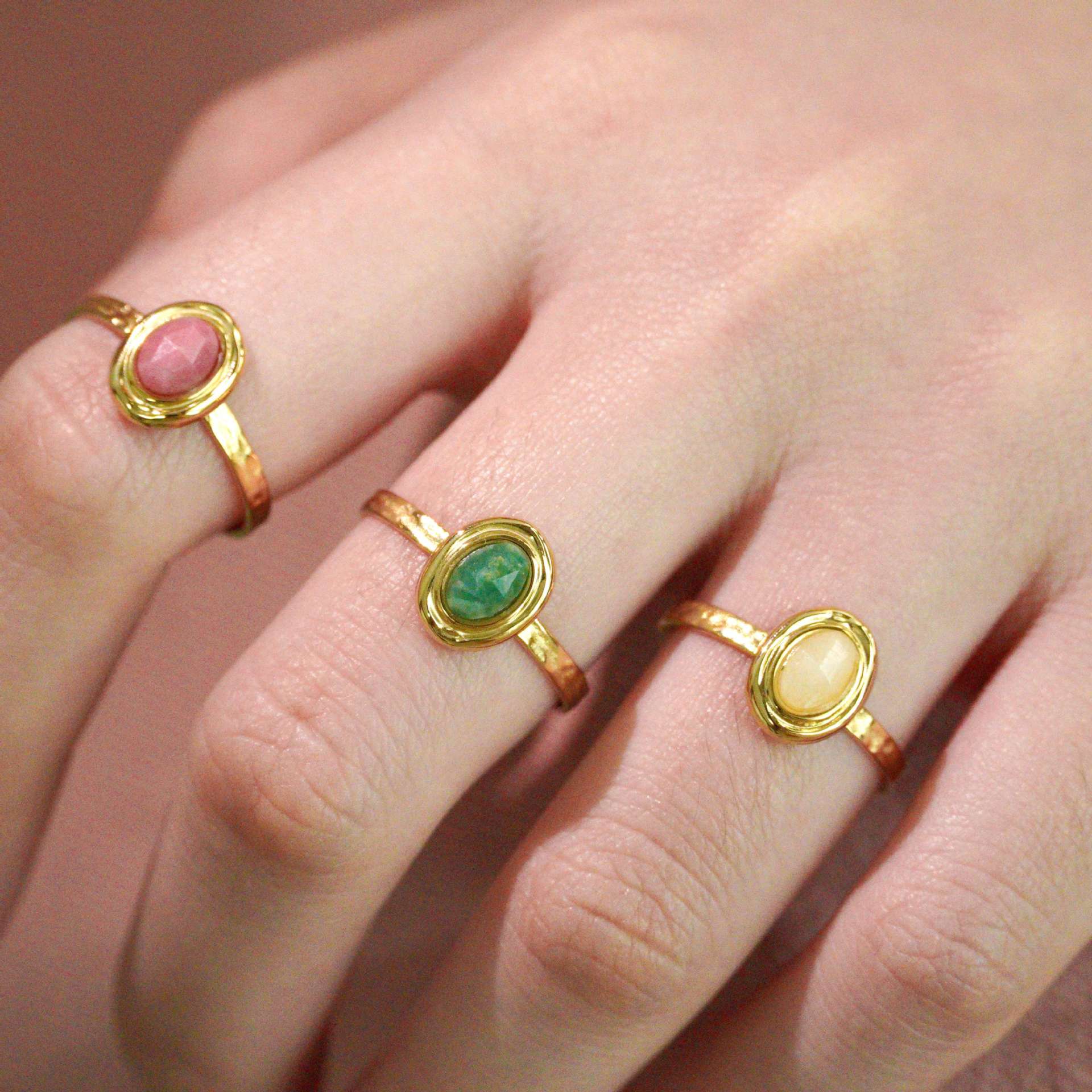 Women'S Real Y2K Fashion - Cincin terbuka bulat baja tahan karat