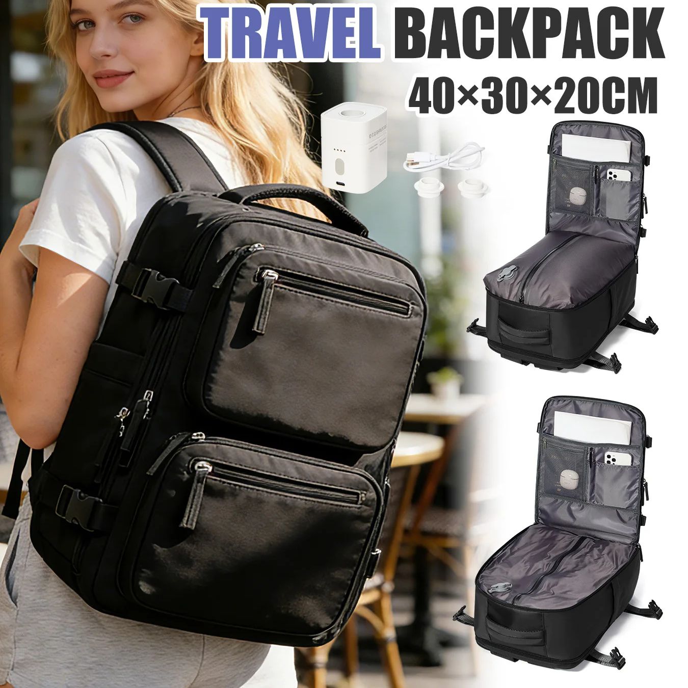 Trend Women Fashion - Ransel Wanita Ransel Vakum dengan Pompa