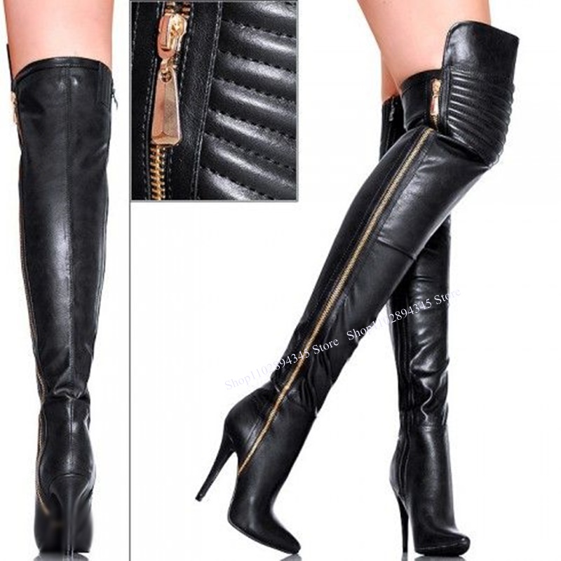 Women'S Fashion Boots 2025 - Sepatu Bot Ritsleting Tinggi Di Atas