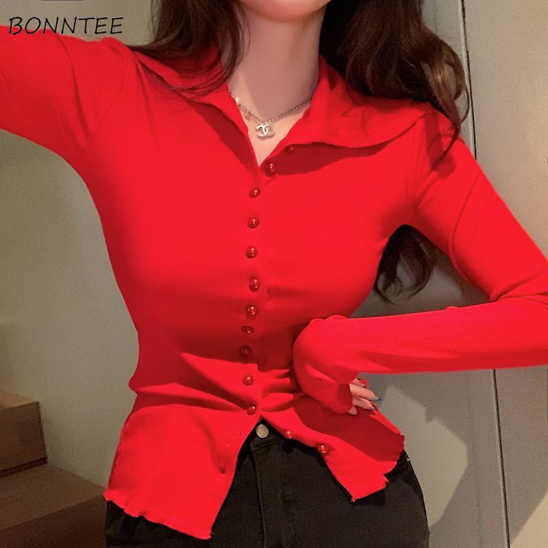 Women'S Y2K Fashion Aesthetic - Kemeja wanita kurus elegan sederhana seksi