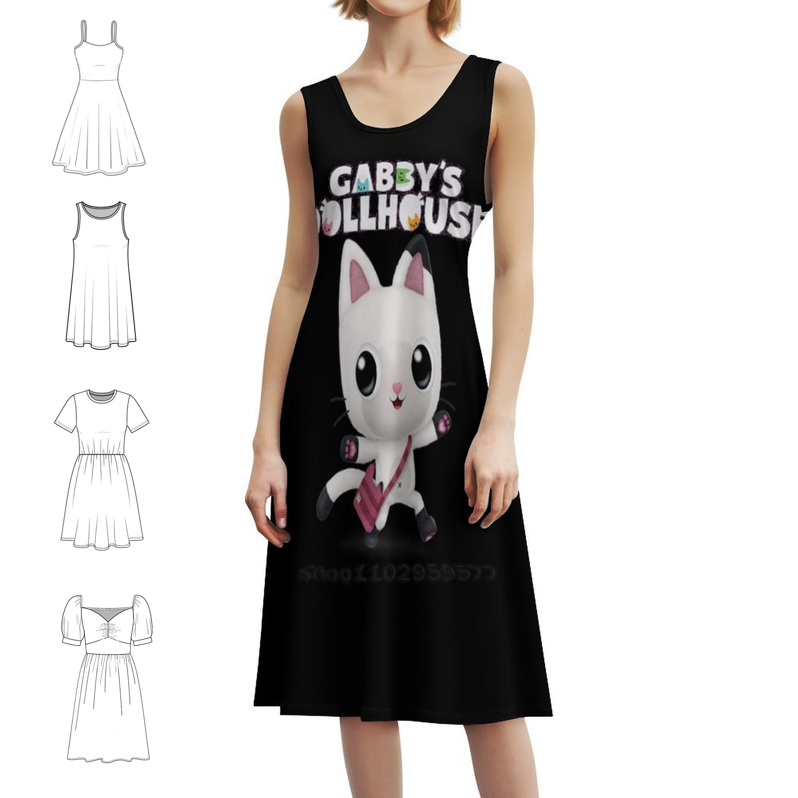 Women Fashion Gown - Gaun Boho Chic Gabby Dollhouse, Gaun