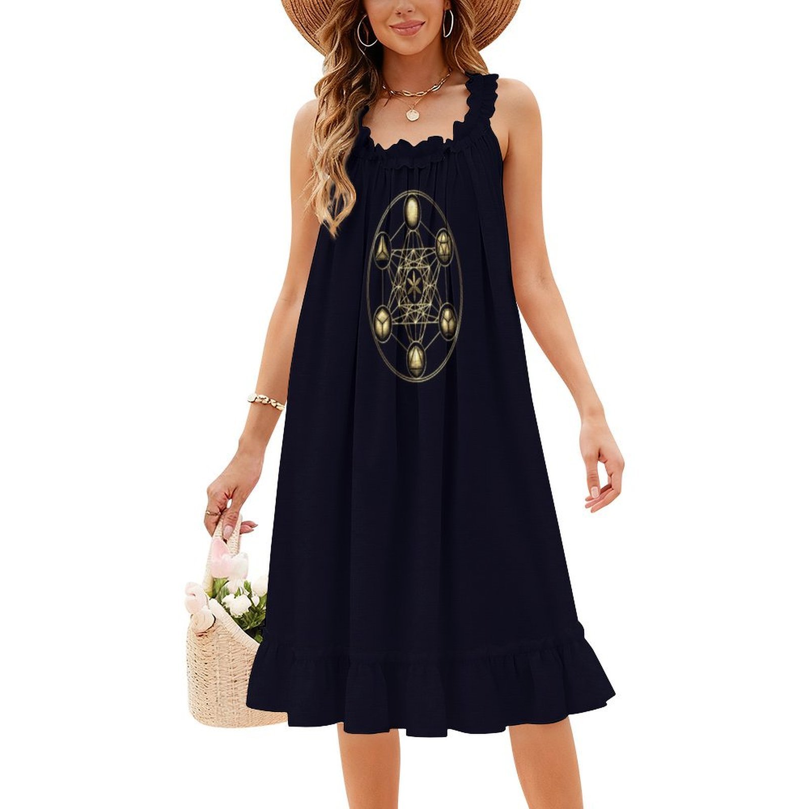 Gaun Boho Chic Bunga Kehidupan - Women Fashion Gown ulasan dan harga