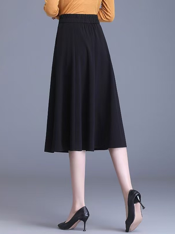Rok Midi Wanita Ukuran Besar M - A-Line Skirt Midi ulasan dan harga