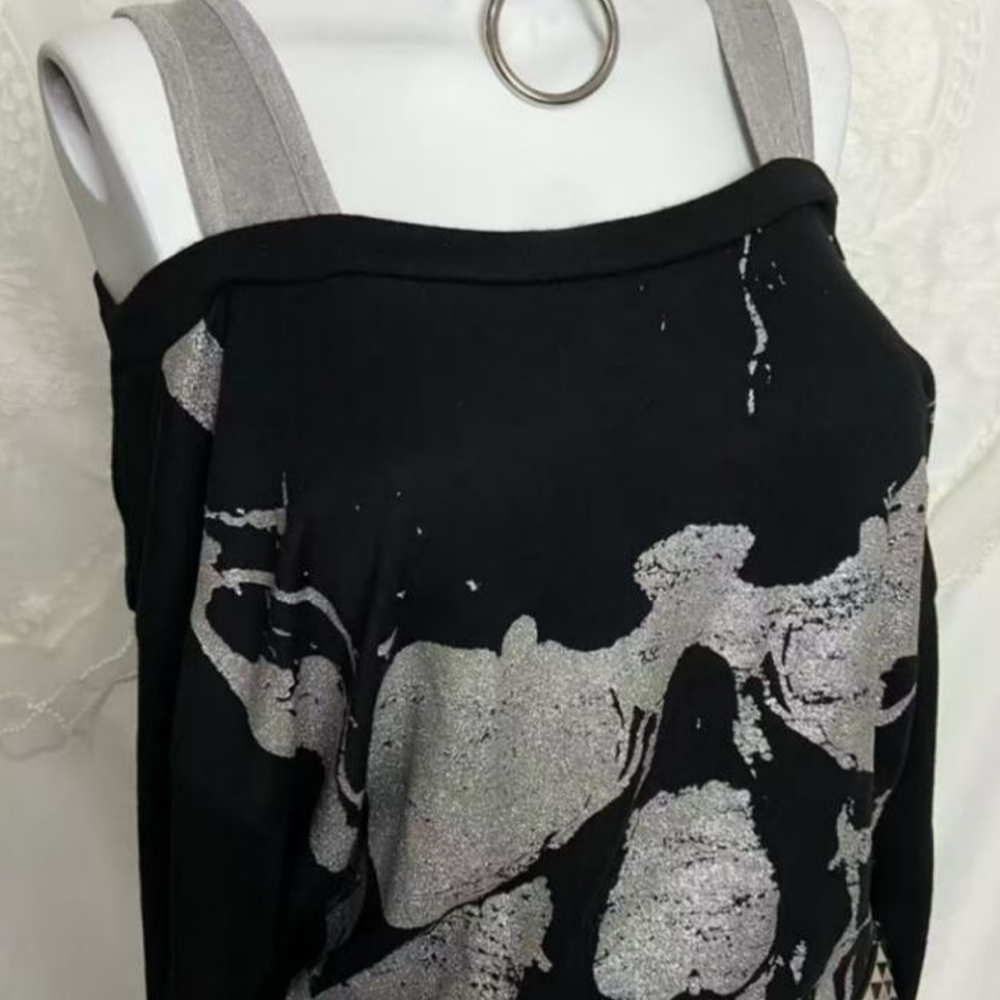 Y2K Kaus Punk Gotik Bahu Terbu - Off Shoulder Top ulasan dan harga