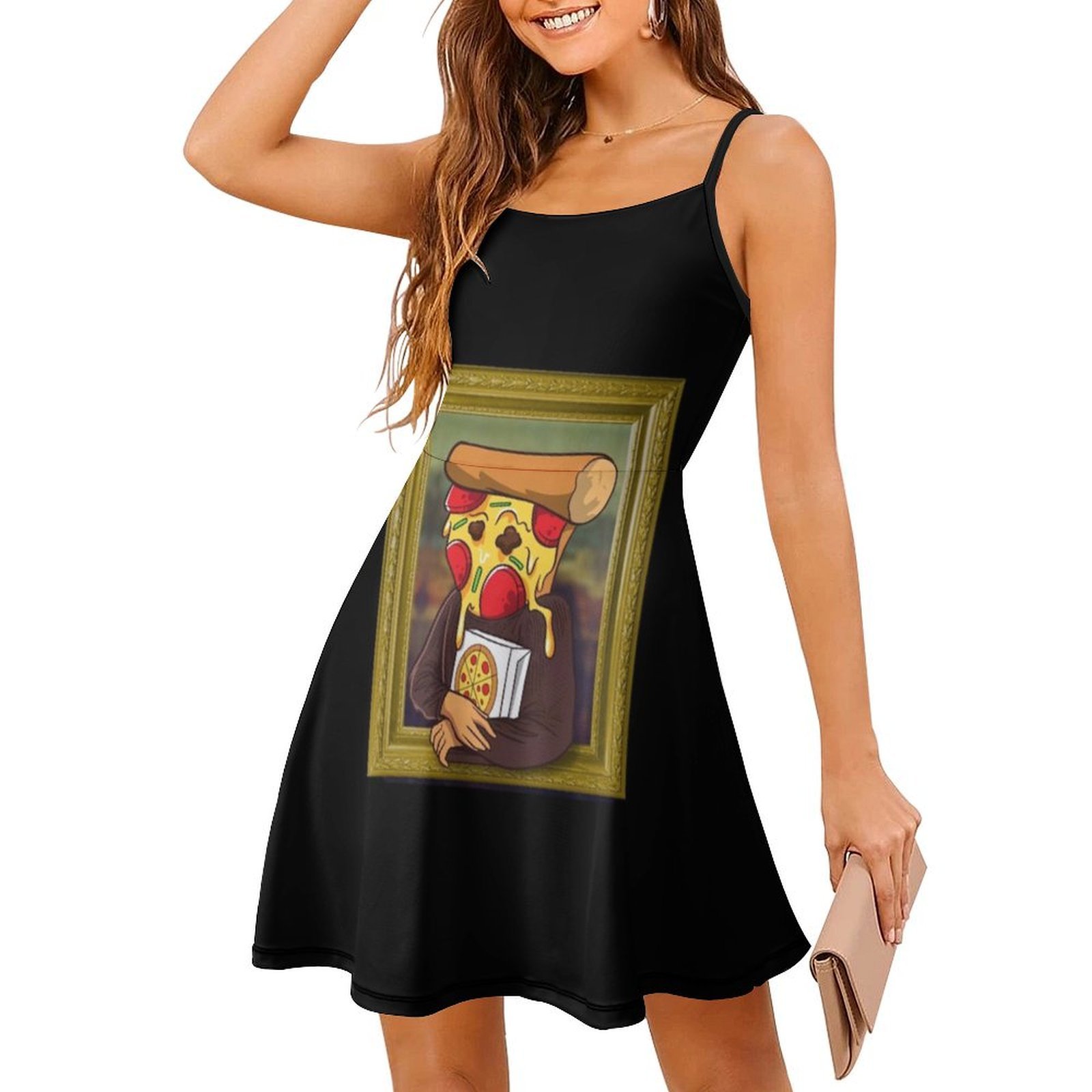 Gaun Smock Motif Bunga Pizza M - Smocked Dress Women ulasan dan harga