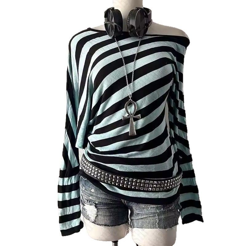 Sweater Lengan Panjang Bergari - Off Shoulder Top ulasan dan harga