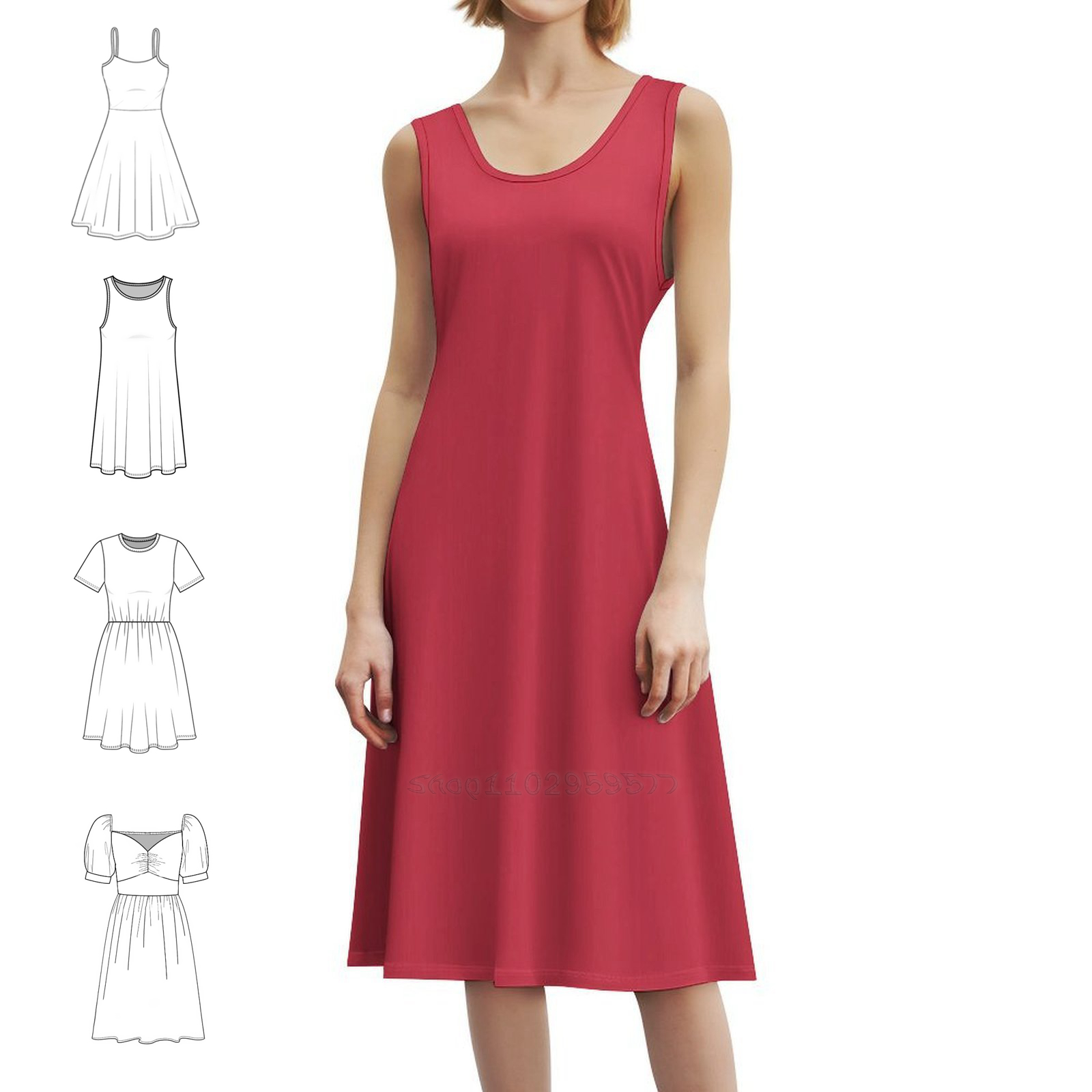 Gaun Smok Bunga Paprika untuk  - Smocked Dress Women ulasan dan harga