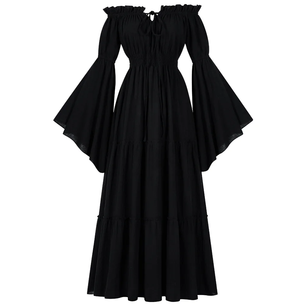 Gaun Vintage Steampunk Gothic  - Off Shoulder Top ulasan dan harga