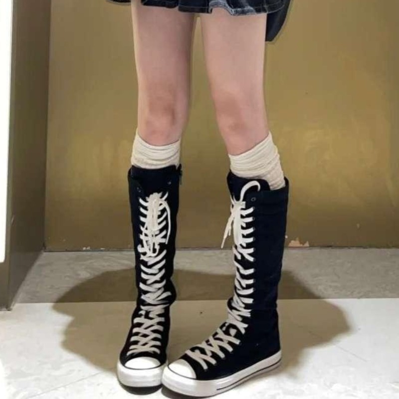 Sepatu Kanvas High Top Baru 20 - Women'S Fashion Boots 2025 ulasan dan harga