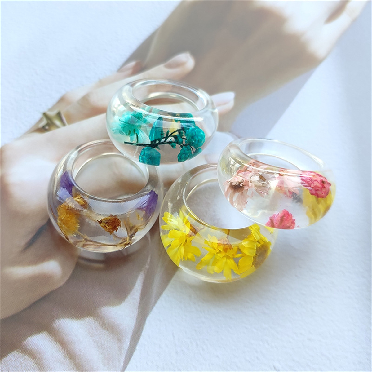 Cincin Resin Transparan dengan - Women'S Real Y2K Fashion ulasan dan harga