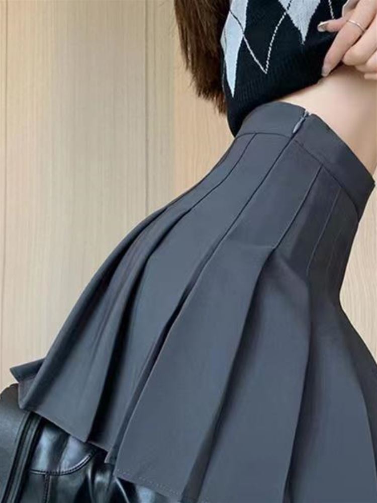 Rok Lipit A-Line Hitam Pinggan - A-Line Skirt Midi ulasan dan harga