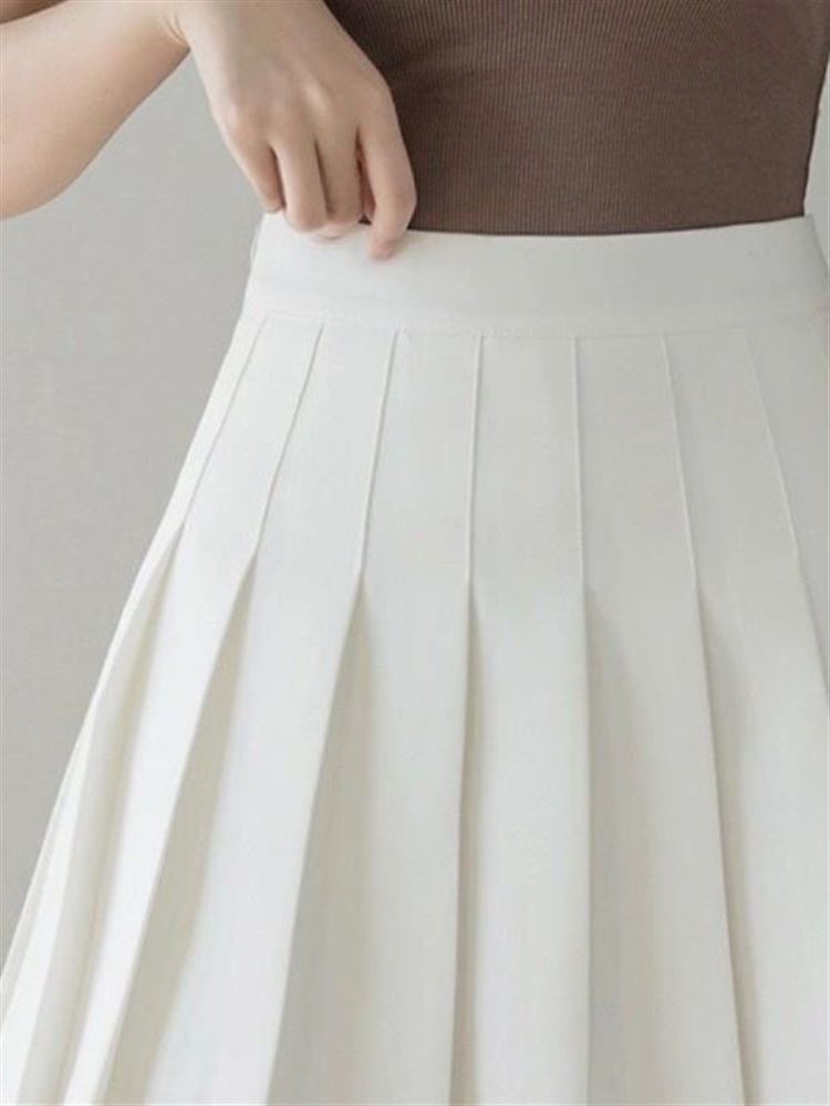 Rok Lipit A-Line Hitam Pinggan - A-Line Skirt Midi ulasan dan harga