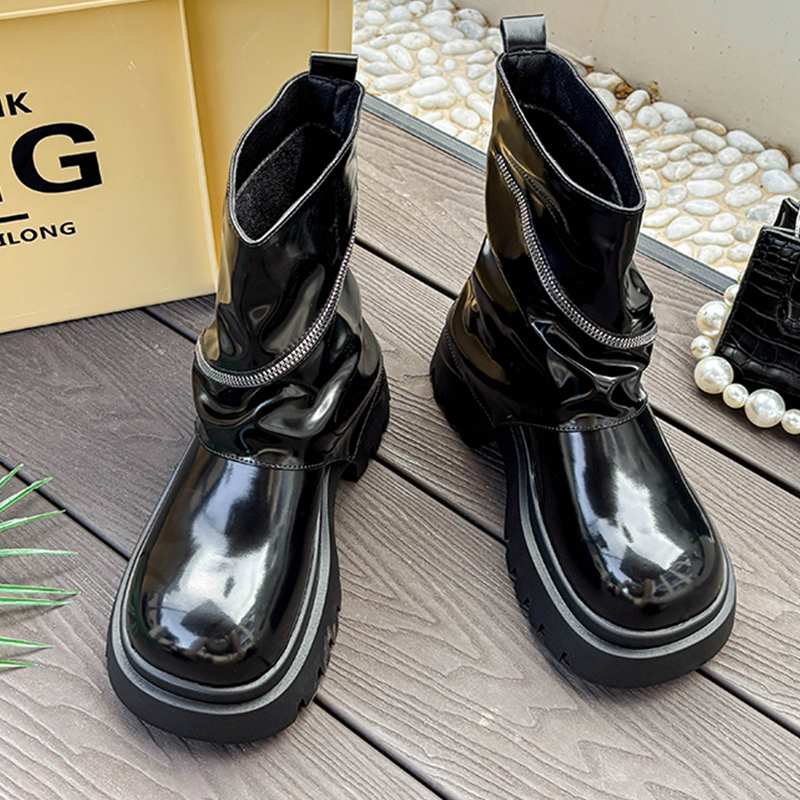 Sepatu Kulit Platform Fashion  - Women'S Fashion Boots 2025 ulasan dan harga