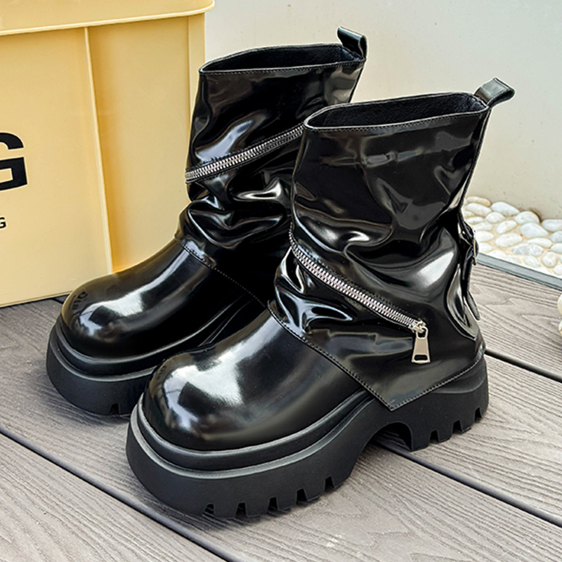 Sepatu Kulit Platform Fashion  - Women'S Fashion Boots 2025 ulasan dan harga