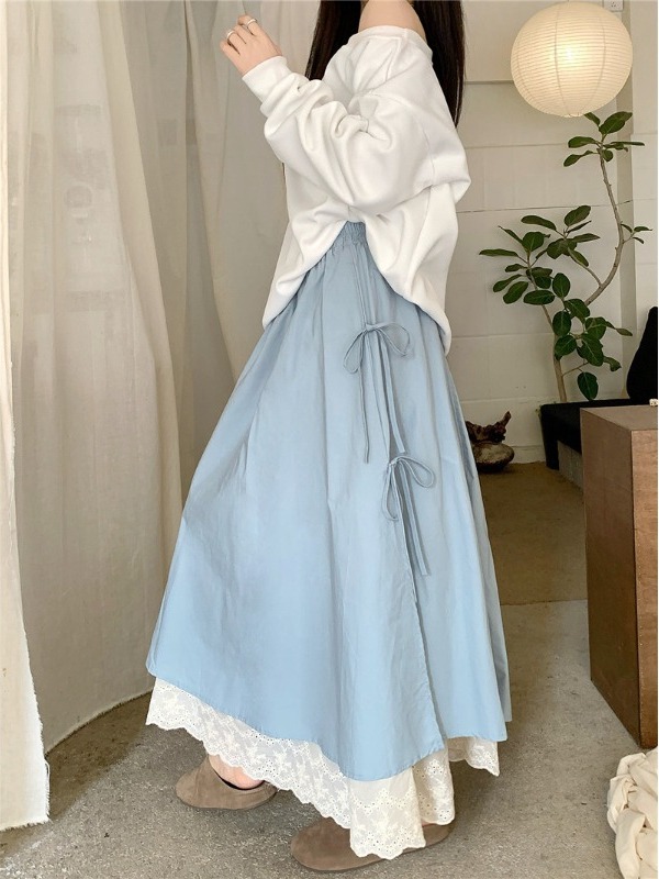Rok Midi A-Line Berenda Pingga - A-Line Skirt Midi ulasan dan harga