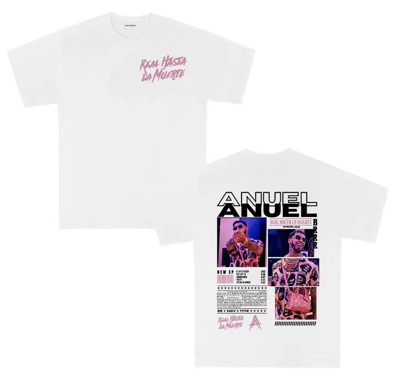 Kaos Rapper ANUEL AA Real Hast - Women'S Real Y2K Fashion ulasan dan harga