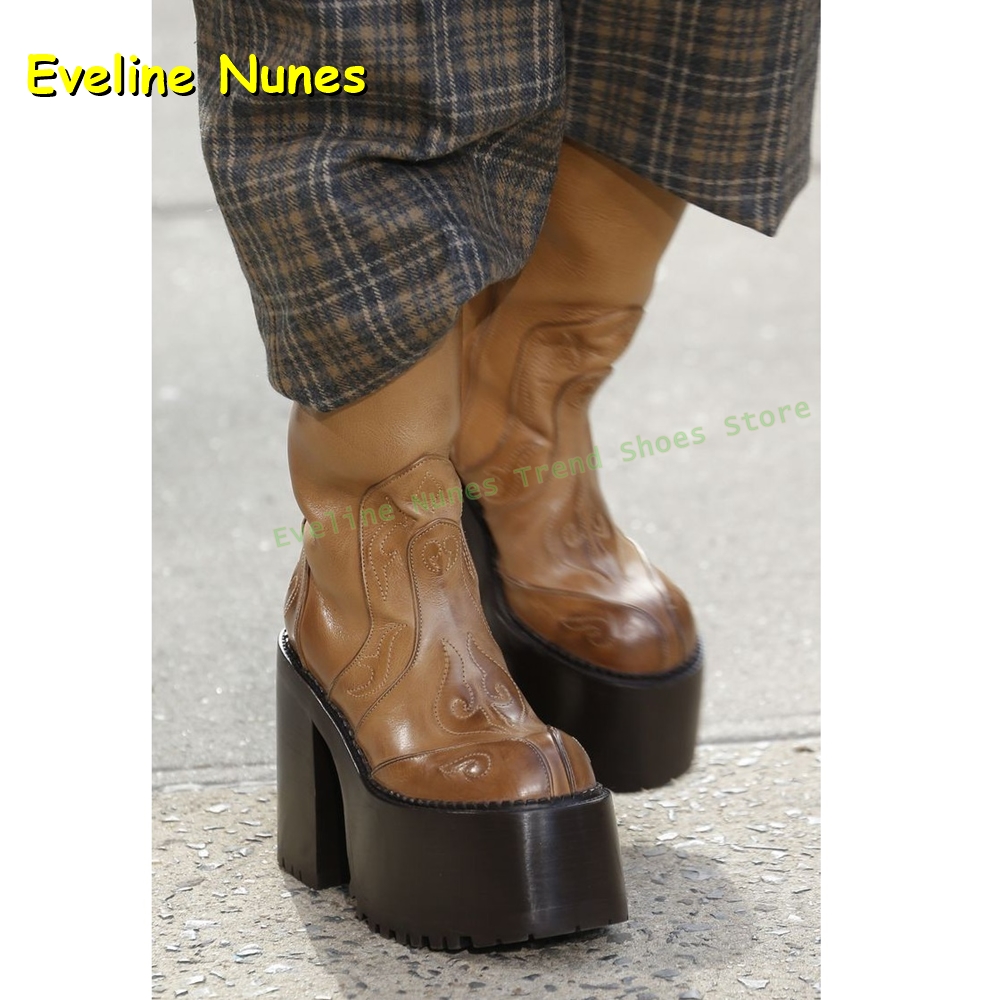 Sepatu Boots Platform Bordir S - Women'S Fashion Boots 2025 ulasan dan harga