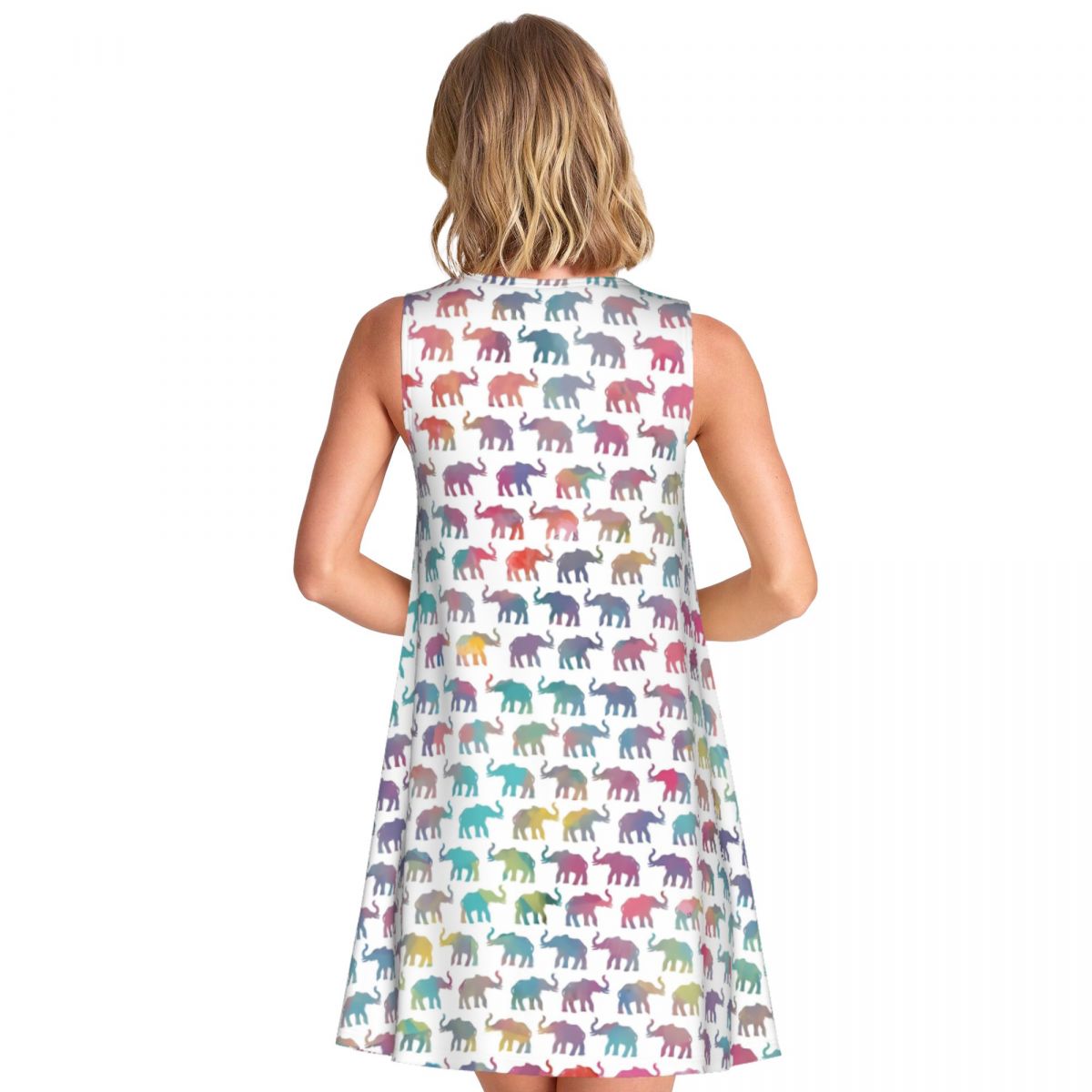 Gaun Tank Motif Gajah Berwarna - Women Fashion Online ulasan dan harga