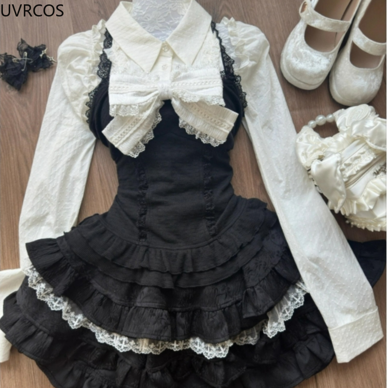 Y2k Set 3 potong gaya Lolita e - Women'S Y2K Fashion Aesthetic ulasan dan harga