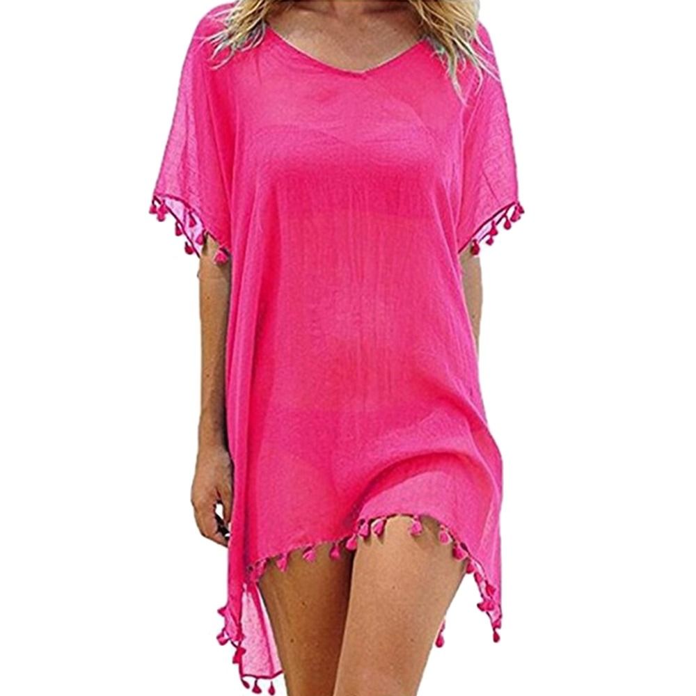 Baju Pantai Wanita Model V-Nec - Smocked Dress Women ulasan dan harga
