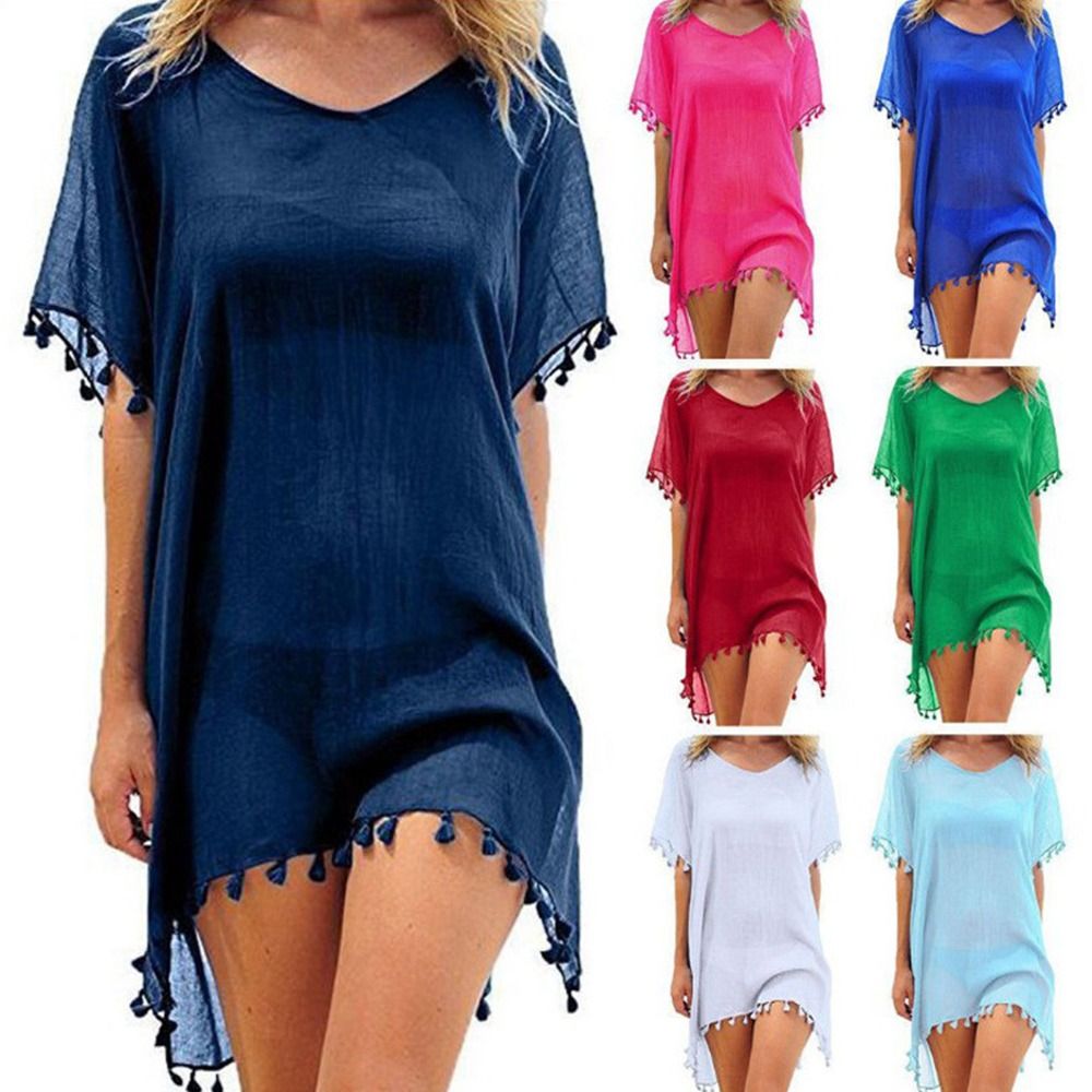 Baju Pantai Wanita Model V-Nec - Smocked Dress Women ulasan dan harga