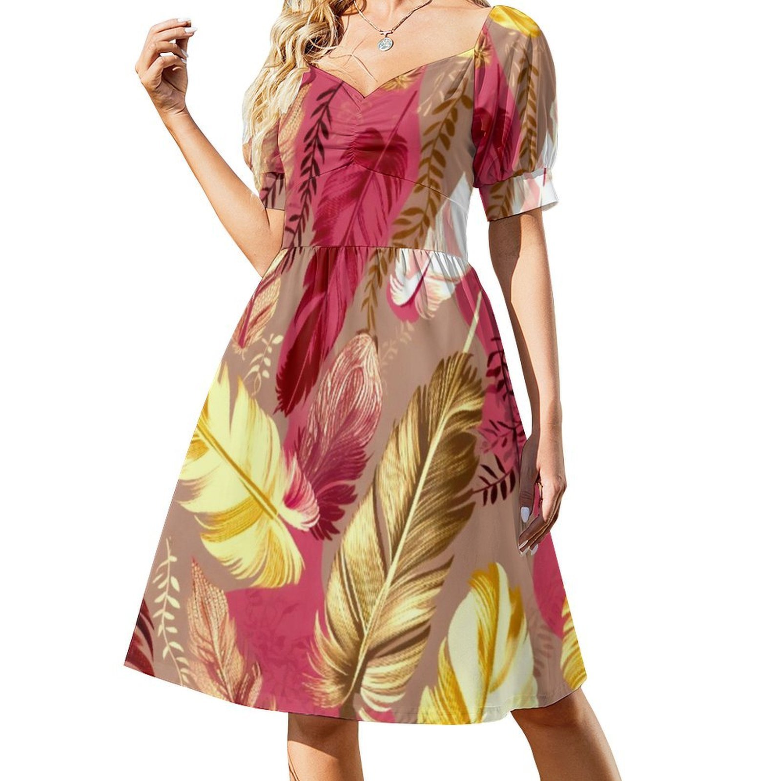 Gaun Boho Chic Elegan Warna Hi - Women Fashion Gown ulasan dan harga