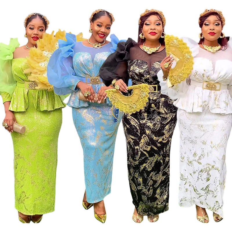 Gaun Pesta Afrika Wanita Baru  - Women Fashion Gown ulasan dan harga