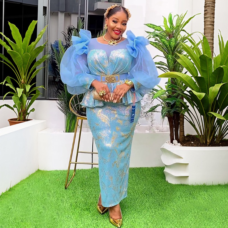 Gaun Pesta Afrika Wanita Baru  - Women Fashion Gown ulasan dan harga