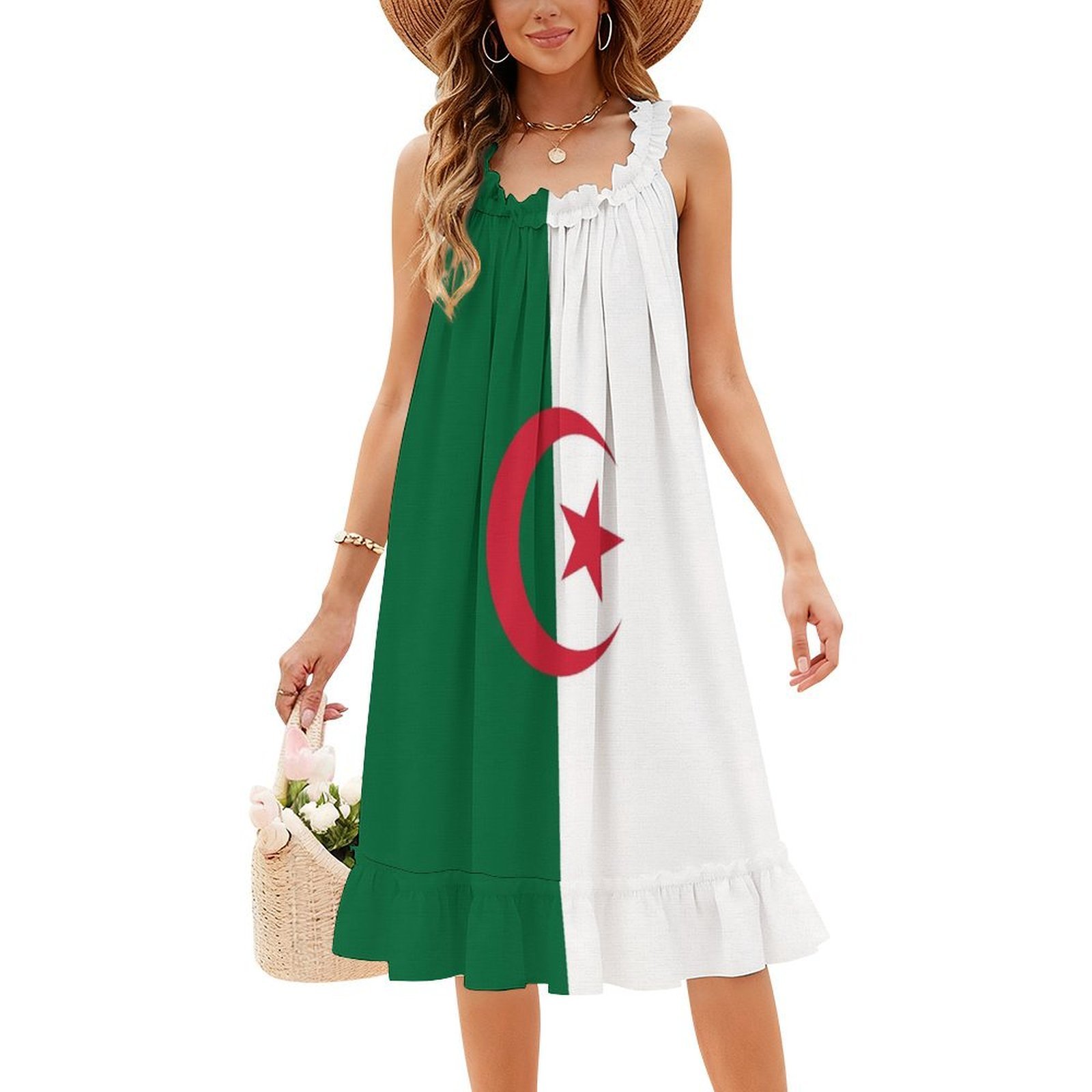 Gaun Boho Chic Bergaya Bendera - Women Fashion Gown ulasan dan harga