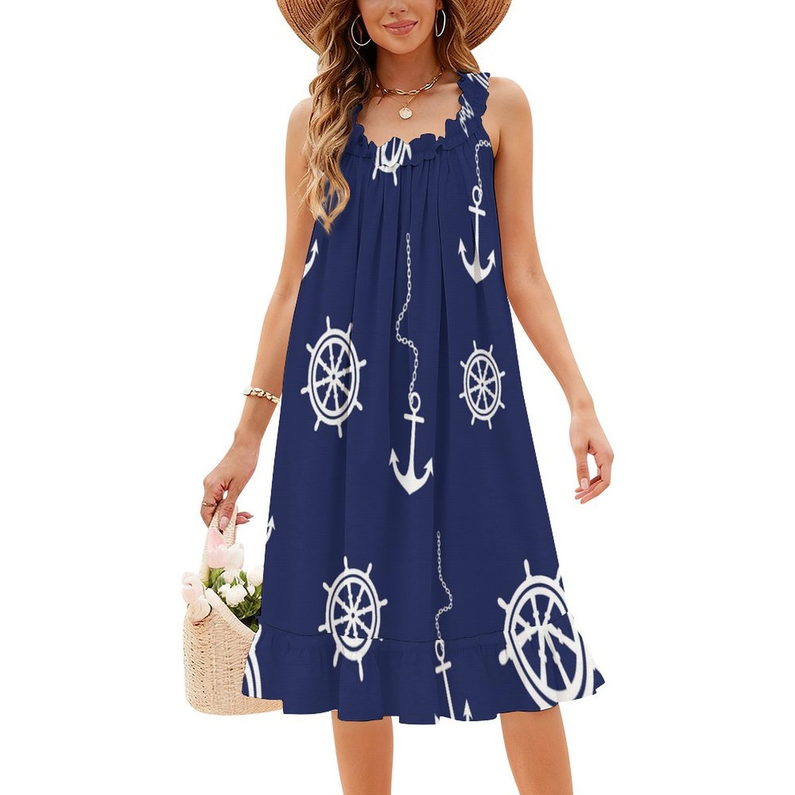 Gaun Boho Chic Pola Jangkar da - Women Fashion Gown ulasan dan harga