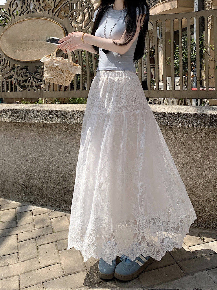 Rok Midi A-Line Berenda Pingga - A-Line Skirt Midi ulasan dan harga
