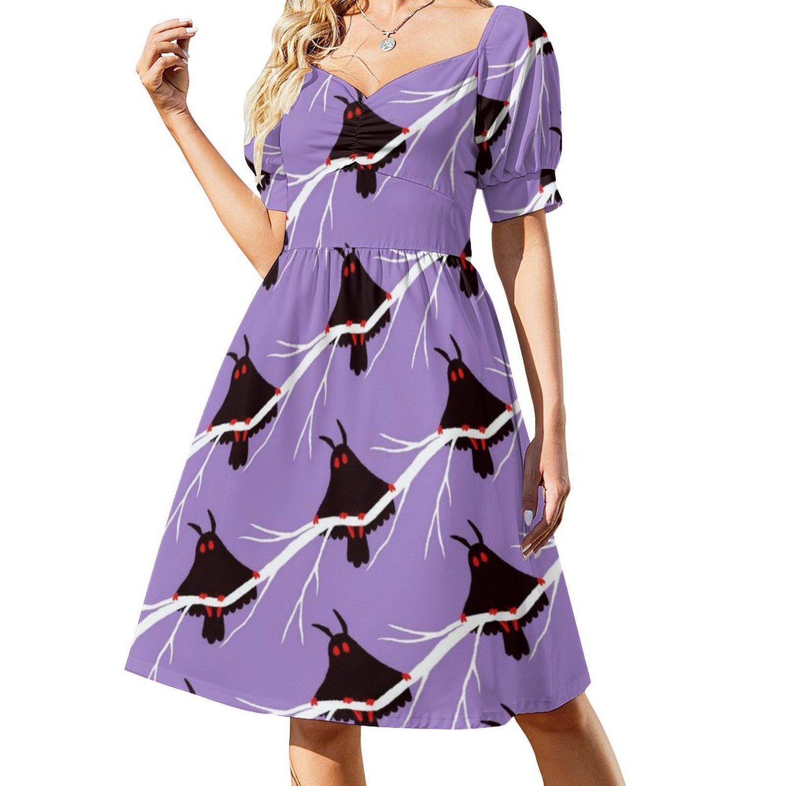 Gaun Smock Motif Mothman untuk - Smocked Dress Women ulasan dan harga