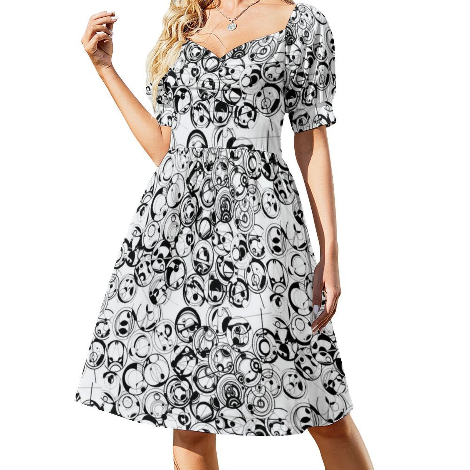 Gaun Kaligrafi Melingkar Boho  - Women Fashion Gown ulasan dan harga