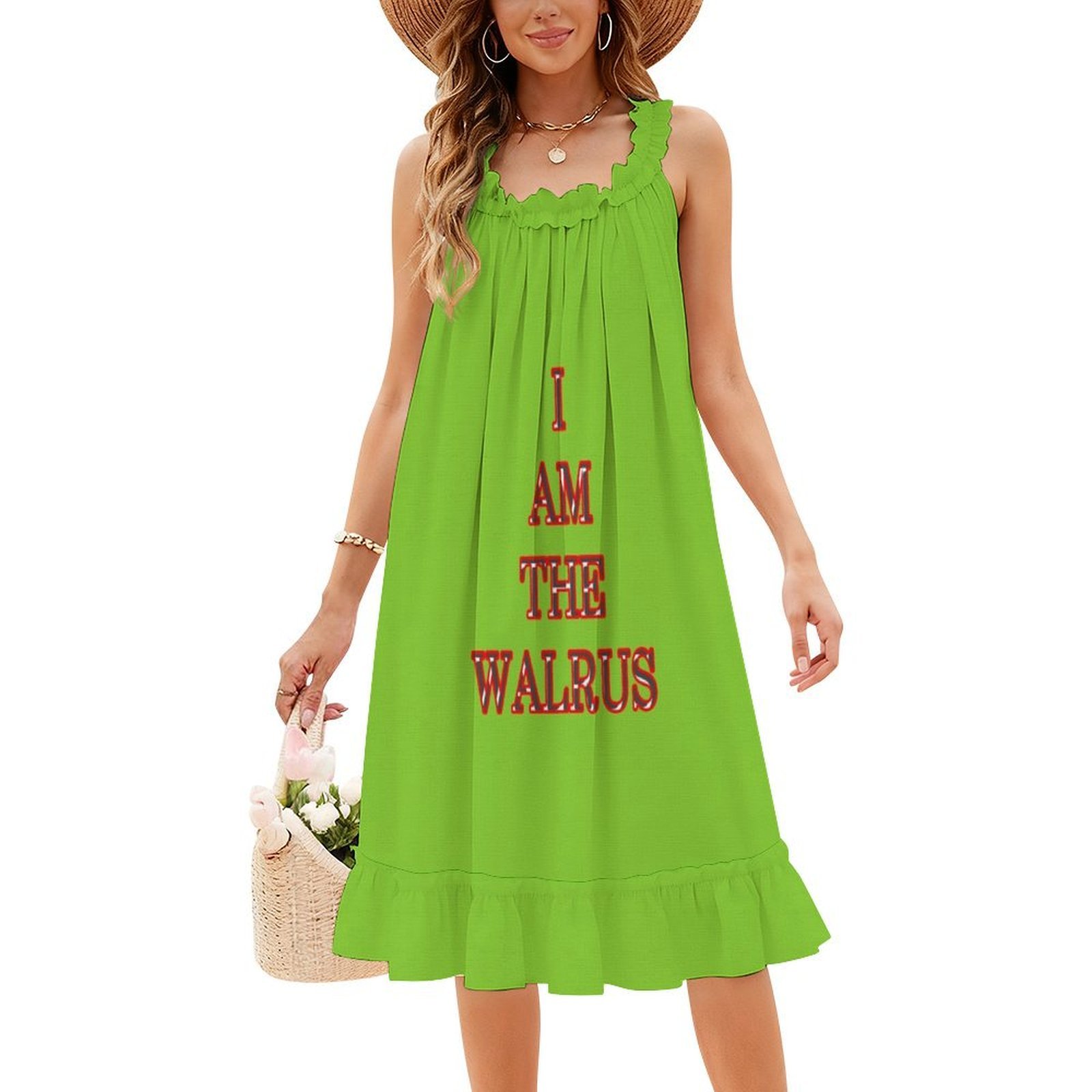 Gaun Smock Motif Bunga I Am Th - Smocked Dress Women ulasan dan harga