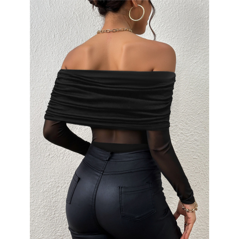 Kaos Lengan Panjang Model Off- - Off Shoulder Top ulasan dan harga