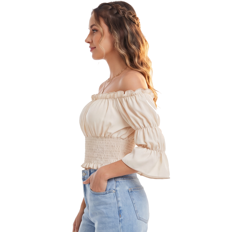 Blus Renaissance Atasan Wanita - Off Shoulder Top ulasan dan harga