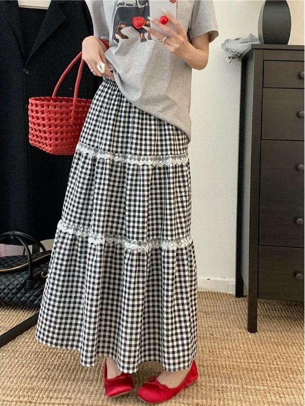 Rok Midi A-Line Pinggang Tingg - A-Line Skirt Midi ulasan dan harga
