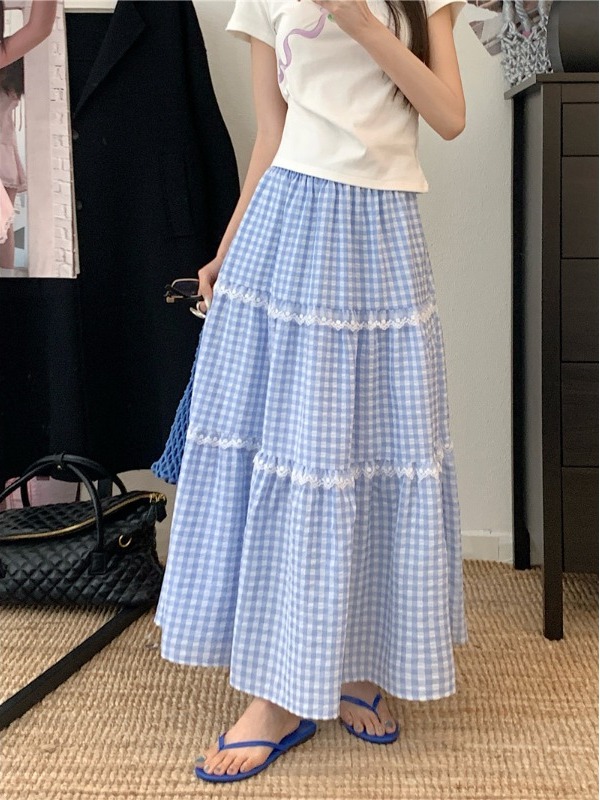 Rok Midi A-Line Pinggang Tingg - A-Line Skirt Midi ulasan dan harga