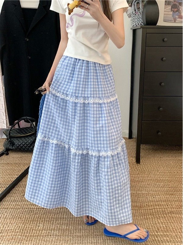 Rok Midi A-Line Pinggang Tingg - A-Line Skirt Midi ulasan dan harga