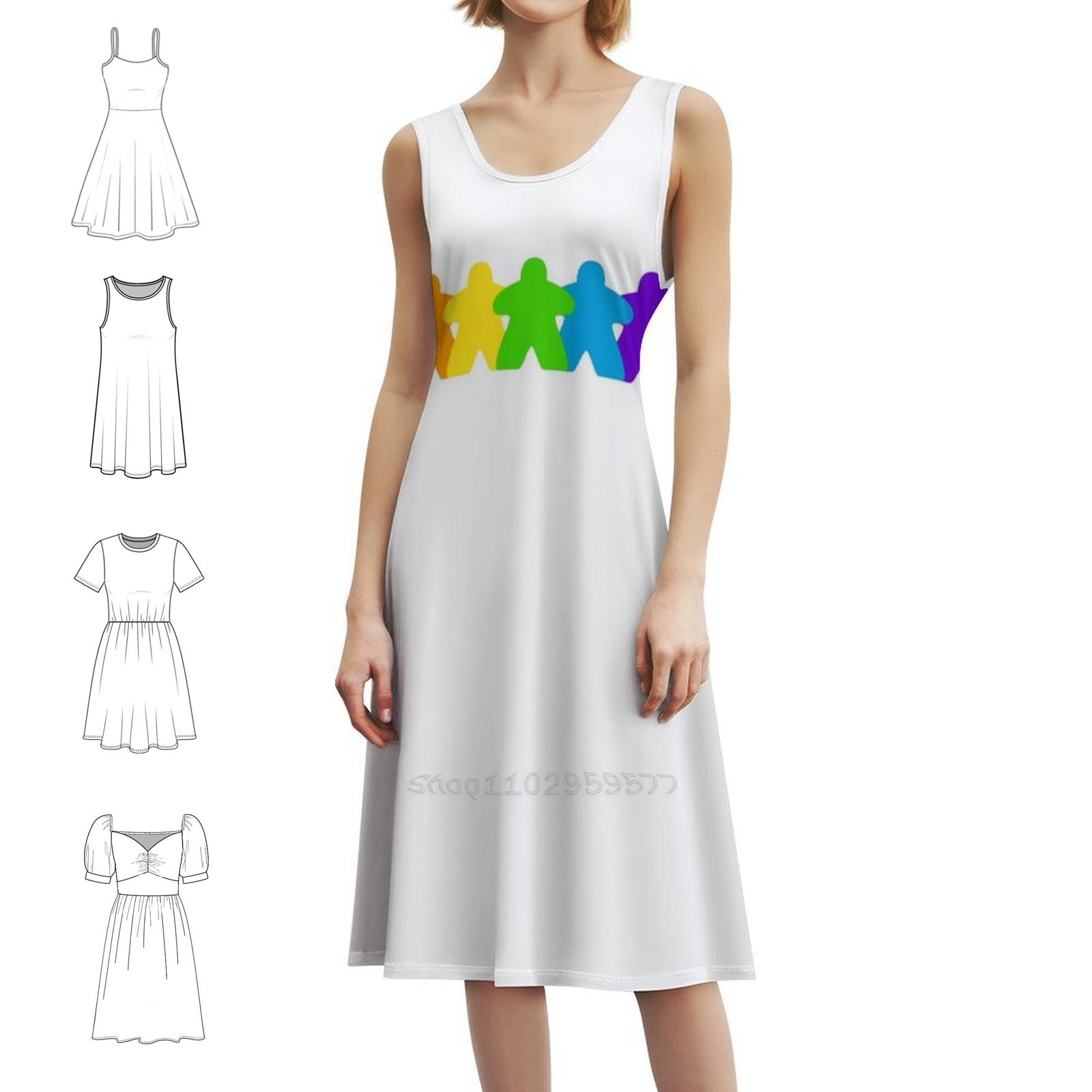 Semua Warna Gaun Smock Floral  - Smocked Dress Women ulasan dan harga