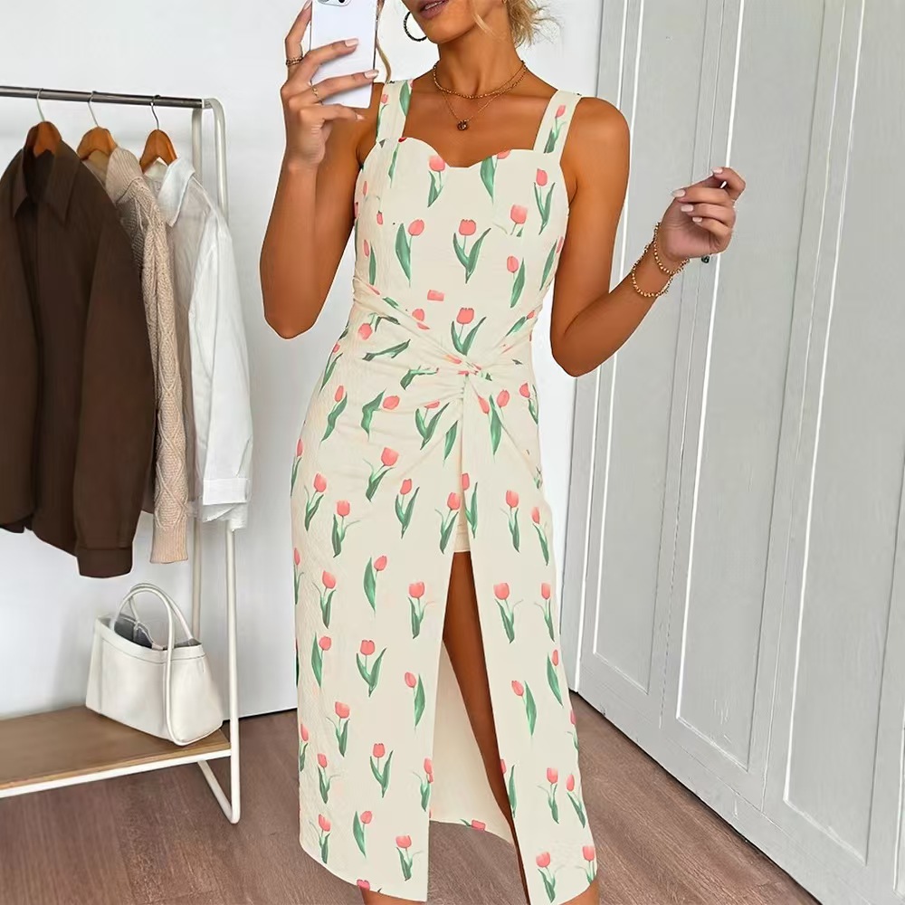 Gaun Crop Bermotif Bunga Modis - A-Line Skirt Midi ulasan dan harga
