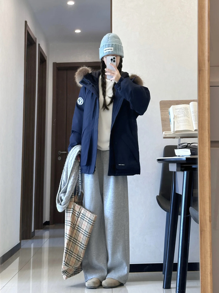 Parka Bulu Asli Wanita Musim G - Women'S Real Y2K Fashion ulasan dan harga